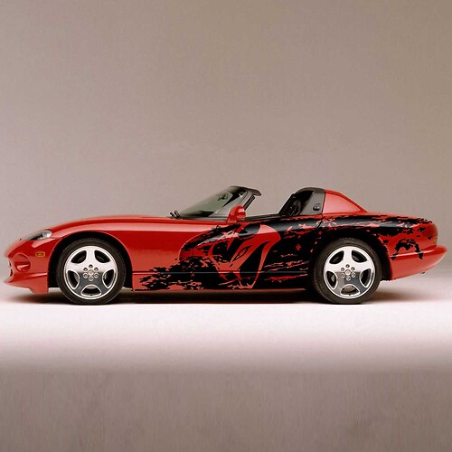 Autocollants vinyle graphiques de Grange Viper latéraux pour DODGE VIPER
