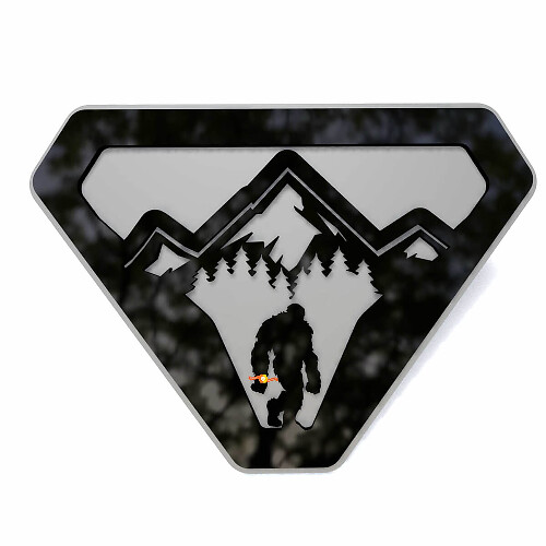 Montagnes Sasquatch Bigfoot Yeti Insignes d'aile Emblème de hayon Badge 3D
 1