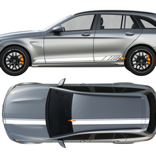 Ensemble de bandes latérales, de capot, de toit et de coffre du kit de décalcomanies en vinyle pour Mercedes C63 AMG Edition 1
 2