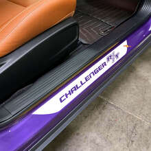 Autocollants en vinyle lettrés pour seuil de porte Dodge Challenger_2