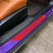 Autocollants en vinyle lettrés pour seuil de porte Dodge Challenger_3