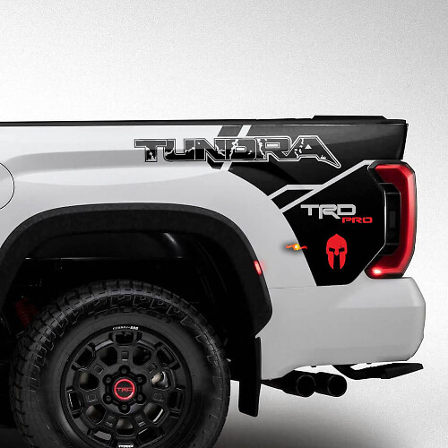 Autocollant en vinyle autocollant de chevet casque TRD Pro Spartan pour Toyota Tundra