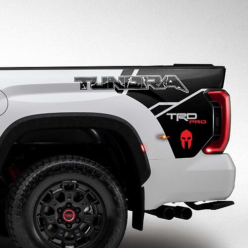 Autocollant de décalque de côté de lit de style Raptor Gladiator pour Toyota Tundra TRD PRO
