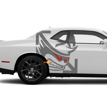 Deux autocollants latéraux SRT Hellcat Red Eye de deux couleurs pour Dodge Challenger Redeye ou Charger
 3