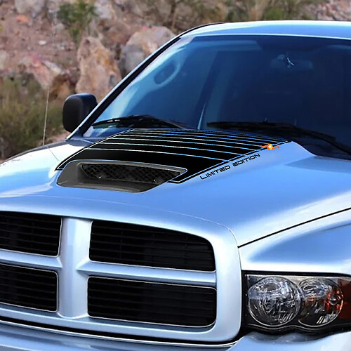 Autocollant en vinyle édition limitée Hood Strobe Rumble Bee pour Dodge RAM 1500
