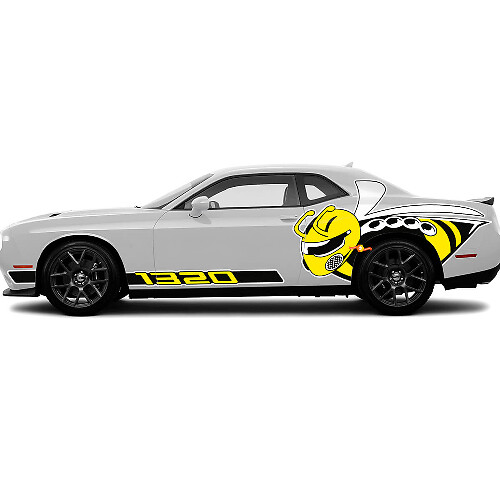 Kit de décalcomanies latérales Super Bee 1320 pour Dodge Challenger