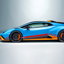 Autocollant vinyle latéral à damier pour Lamborghini STO
 3