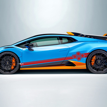 Autocollant en vinyle avec rayures hexagonales pour côté pour Lamborghini STO
 3