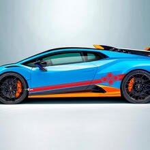 Autocollant en vinyle avec rayures hexagonales pour côté pour Lamborghini STO
 3