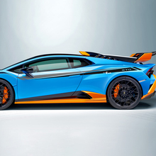 Deux bandes de vinyle latérales de couleur pour autocollant graphique pour Lamborghini STO
 2