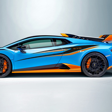 Deux bandes de vinyle latérales de couleur pour autocollant graphique Lamborghini STO
 3