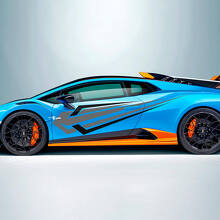 Autocollants décoratifs latéraux en vinyle Meteor Adstract pour porte Lamborghini STO 2