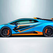 Autocollants décoratifs latéraux en vinyle Meteor Adstract pour porte Lamborghini STO 3
