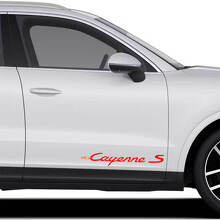 Jeu de décalcomanies en vinyle Lettrage Cayenne S pour porte latérale Porsche Cayenne_2