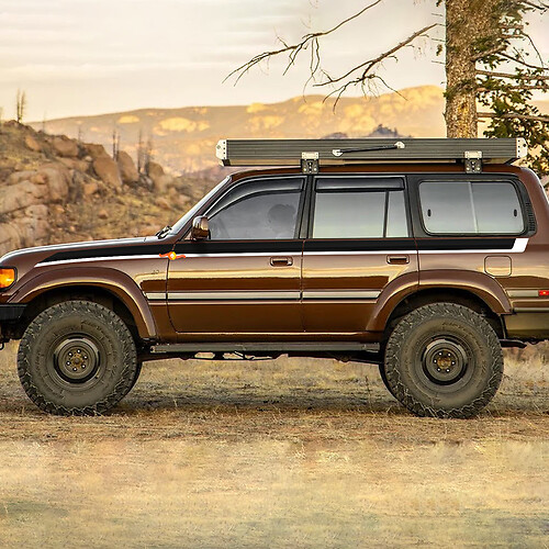 Graphiques latéraux rétro vintage pour Toyota Land Cruiser 80 Series
