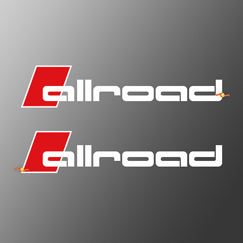 Décalque d'étrier Audi Allroad Autocollants Portes Latérales Décalcomanies
 1
