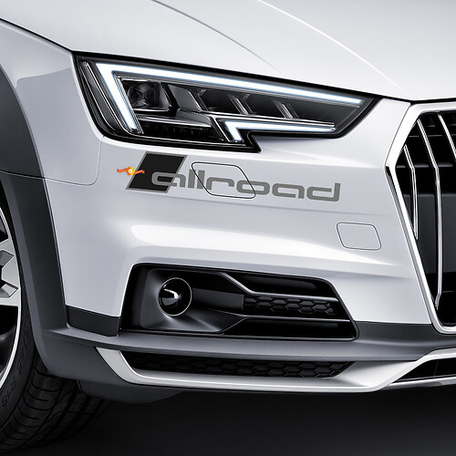 Autocollants de décalcomanie pour pare-chocs avant Audi Allroad
