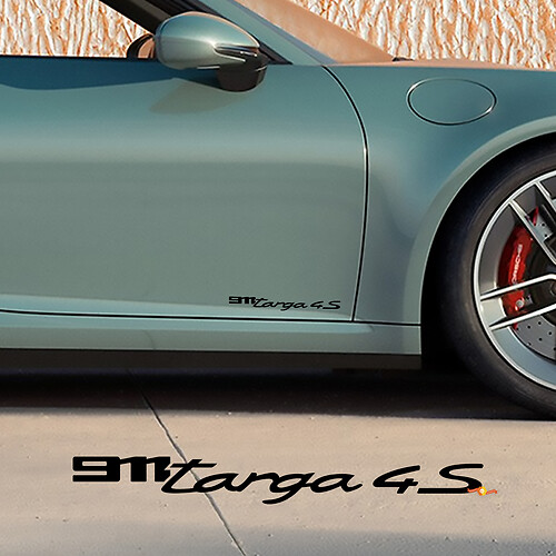 Autocollant de décalque de portes latérales pour Porsche 911 Targa 4S 2026
 1