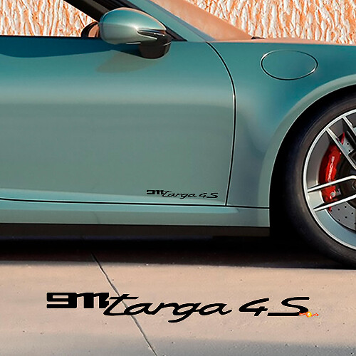 Autocollant de décalque de portes latérales pour Porsche 911 Targa 4S 2026
