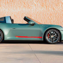 Autocollant Bandelet Lettres Portes Latérales 2 pour Porsche 911 Targa 4S 3