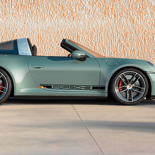 Autocollant décoratif pour portières latérales pour Porsche 911 Targa 4S
 1