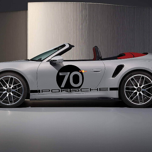 Kit d'autocollants en vinyle bandes latérales Spirit 70 pour Porsche 911