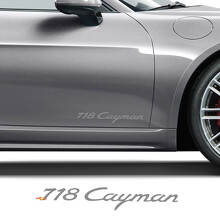 Set d’autocollants en vinyle pour lettrage de marque sur portes latérales Porsche 718 Cayman_2