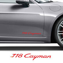 Set d’autocollants en vinyle pour lettrage de marque sur portes latérales Porsche 718 Cayman_3
