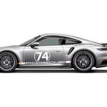 Kit de bandes graphiques Heritage Design Side 911 Turbo 50 ans 2025 Autocollant Décalcomanie pour Porsche 911 Turbo S 992.2
 2