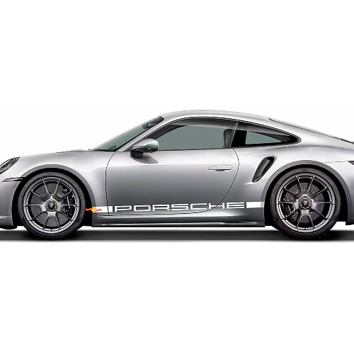 Kit de bandes latérales PORSCHE autocollantes pour Porsche 911 Turbo S 992.2
