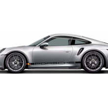 Kit de stickers vinyle bande de bas de caisse style Porsche pour Porsche 911 Turbo S 992.2_2