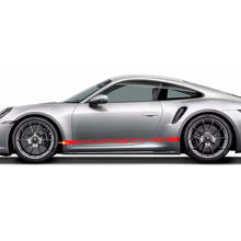 Kit de stickers vinyle bande de bas de caisse style Porsche pour Porsche 911 Turbo S 992.2_3