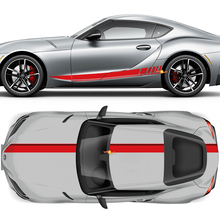 Capot Toit Coffre et Portes Bandes Latérales Graphiques Autocollants Décalcomanies pour Toyota Supra GR MKV A90 A91
 3