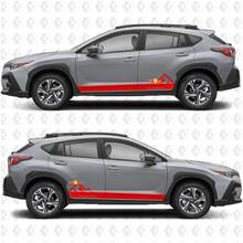 Rayures de portes latérales Montagnes Autocollants en vinyle pour panneaux de bas de caisse pour Suba Crosstrek
 3