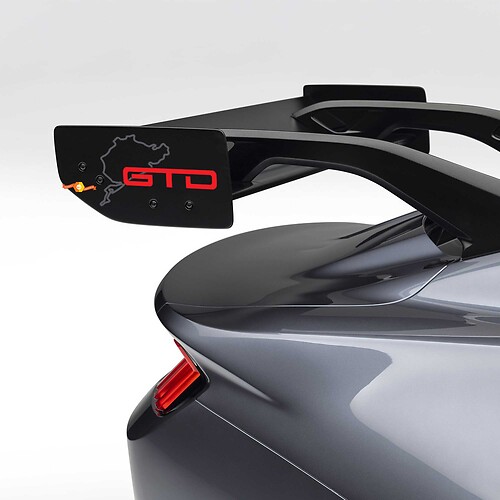 Autocollant de décalque de spoiler Nürburgring GTD pour Ford Mustang GTD Spoiler
