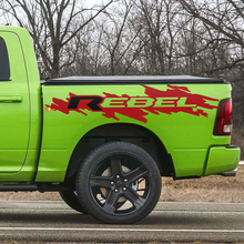 Autocollant graphique de décalque de côté de lit Rebel en vinyle pour Dodge Ram Rebel
 2