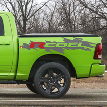 Autocollant graphique de décalque de côté de lit Rebel en vinyle pour Dodge Ram Rebel
 3