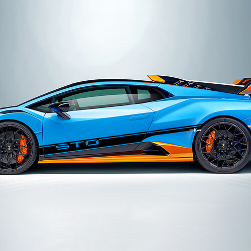 Bandes latérales en vinyle STO pour Lamborghini STO
 1