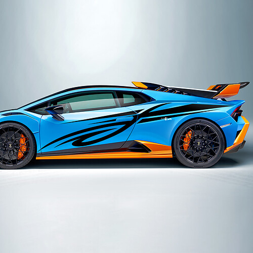 Rayures tribales de course Autocollant vinyle latéral Graphiques pour Lamborghini STO
 1