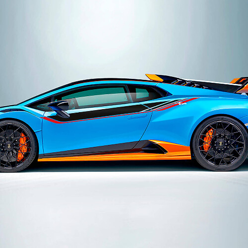 Autocollant Vinyle Latéral à Bandes de Course pour Lamborghini Huracán 2021-2024