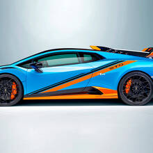 Bandes d'inclinaison de course Autocollant vinyle latéral Graphiques pour Lamborghini STO
 2