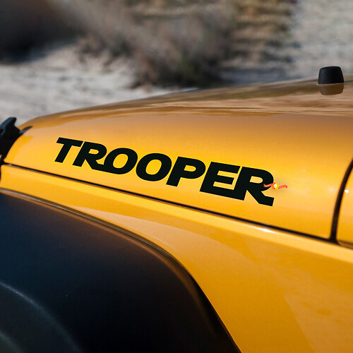 Autocollant de capot Trooper pour Jeep Wrangler

