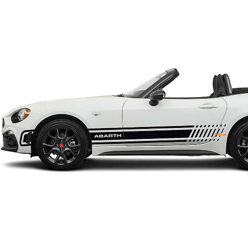Autocollant graphique de bande latérale de course pour Fiat 124 Spider Abarth
