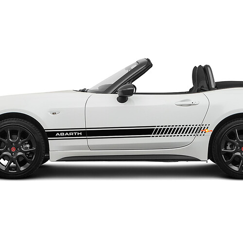 Autocollant graphique de bande latérale de course pour Fiat 124 Spider Abarth 2
