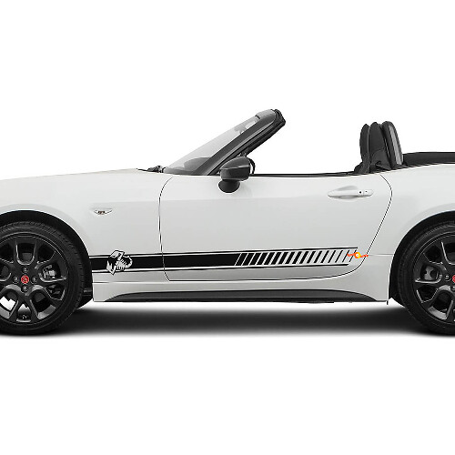 Autocollant de bande de course Abarth pour Fiat 124 Spider Abarth
