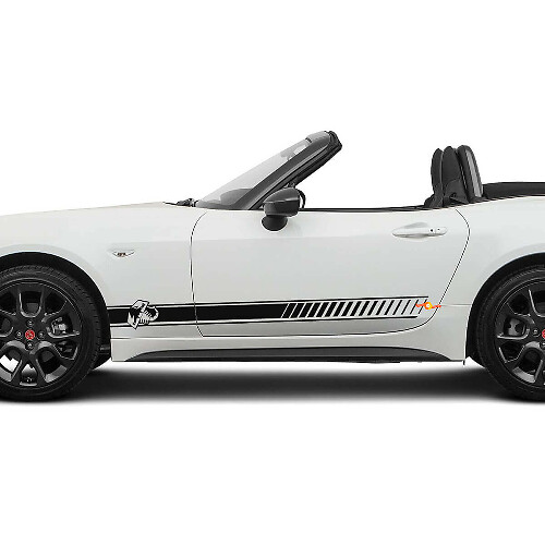 Autocollant de bande de course Abarth pour Fiat 124 Spider Abarth
