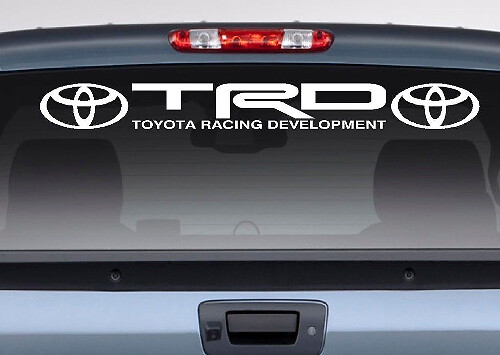 Autocollant vinyle pour lunette arrière TRD Racing Development pour Toyota