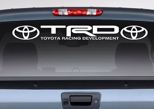 Autocollant vinyle pour lunette arrière TRD Racing Development pour voitures Toyota