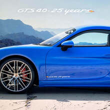 Kit d'autocollants vinyle sur porte latérale GTS 4.0 25 Ans pour Porsche 718 Cayman_2