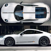 Kit complet d'autocollants vinyle style bandes Carrera 4S pour Porsche 911_2